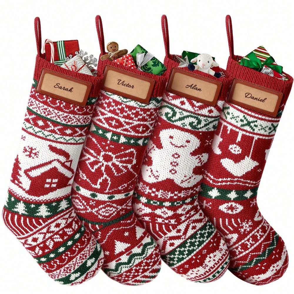 Christmas Stocking Hanging - Christmas Stockings Knitted 18 Inch 4