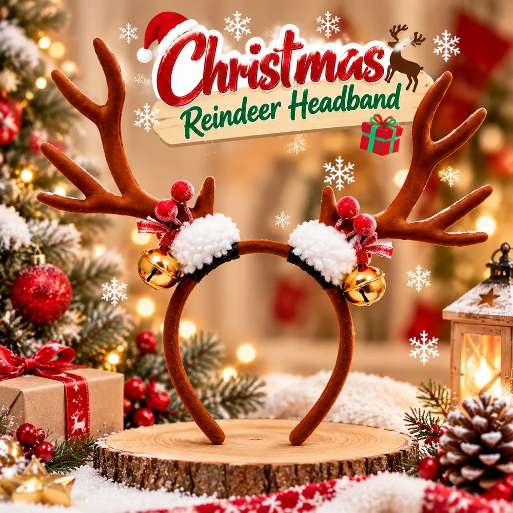 Christmas Reindeer Antler Head - Reindeer Antlers Headband recension och pris