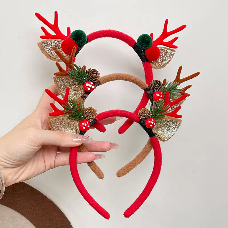 Christmas Headband Plush Reind - Reindeer Antlers Headband recension och pris