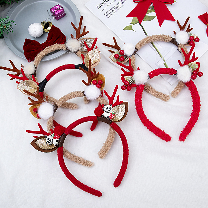 Christmas Headband Plush Reind - Reindeer Antlers Headband recension och pris