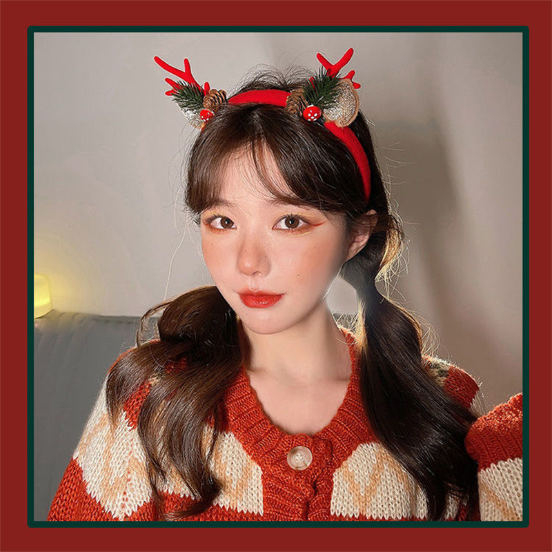 Christmas Headband Plush Reind - Reindeer Antlers Headband recension och pris