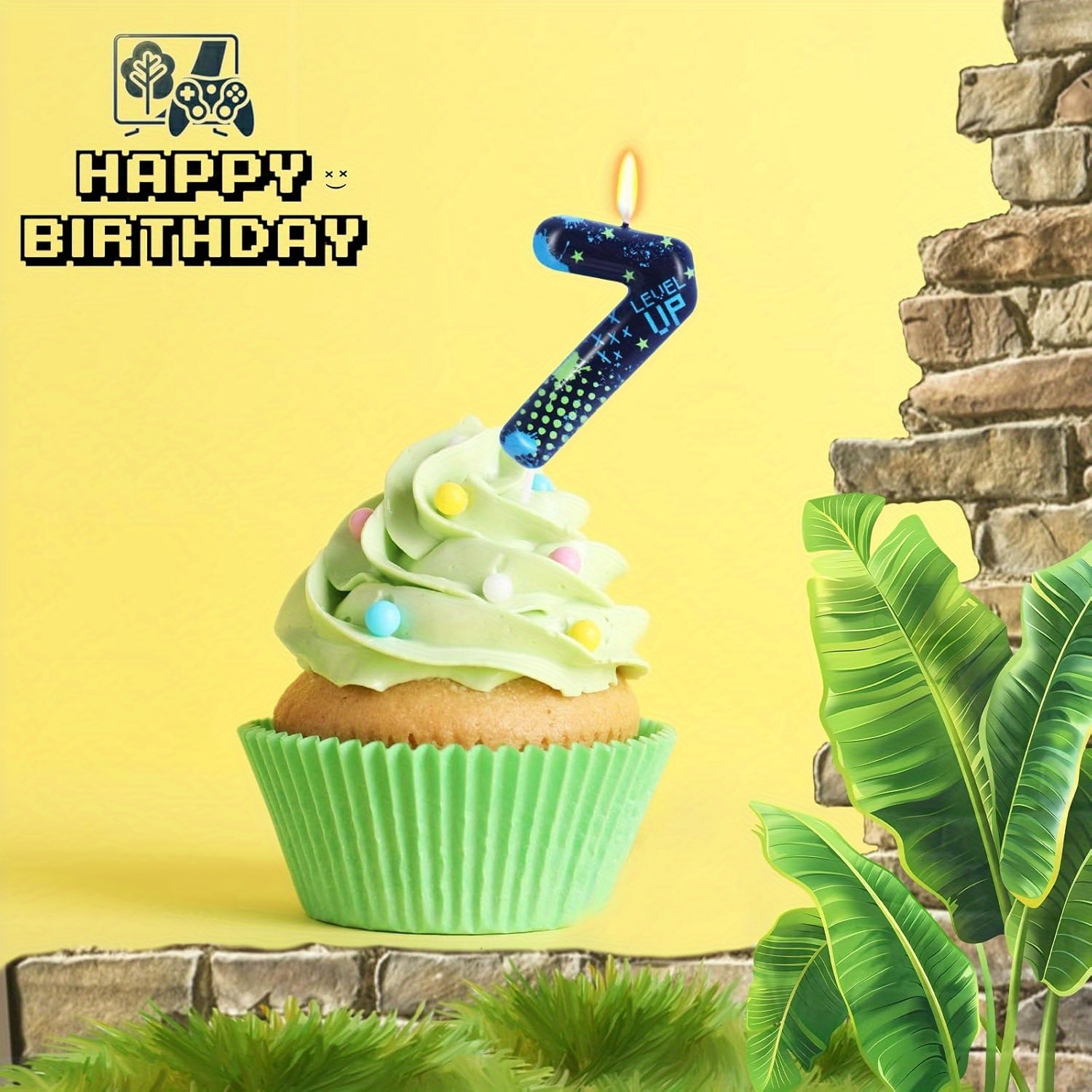 Blue Game Boy 0-9 Birthday Can - Holiday Candle Set recension och pris