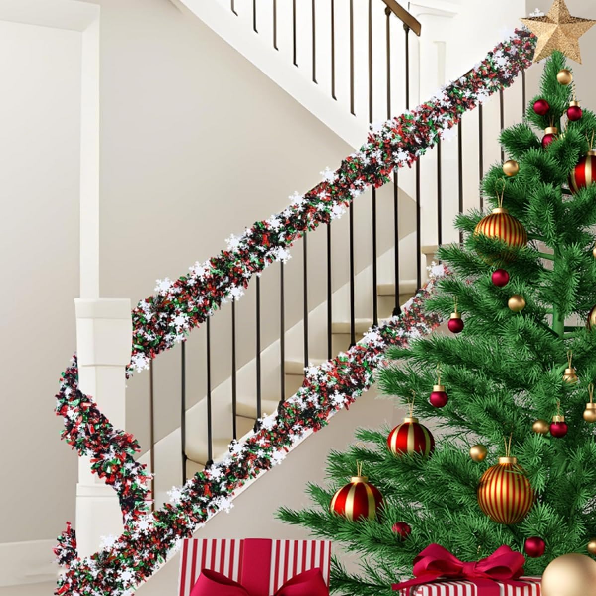2M Christmas Tinsel Garland Re - Tinsel Garland Decoration recension och pris