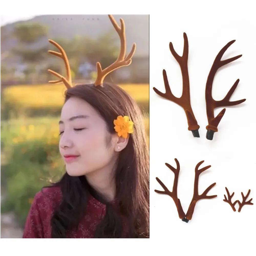 Handmade brown Simulation Deer - Reindeer Antlers Headband recension och pris