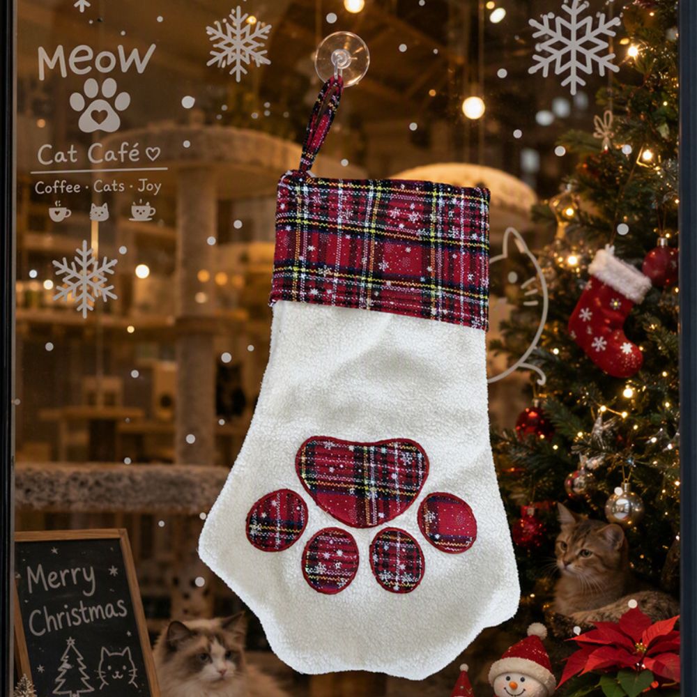 Xmas Gifts Paw Print Christmas - Christmas Stocking Hanging recension och pris