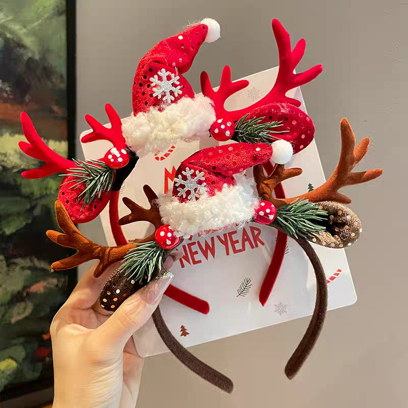 Christmas Headband Cute Reinde - Reindeer Antlers Headband recension och pris