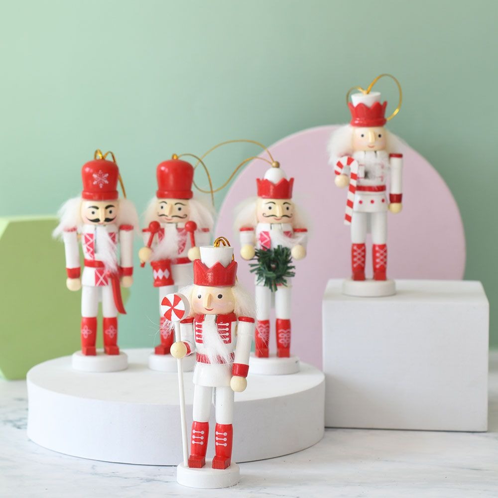 5PCS Merry Christmas Handicraf - Nutcracker Figurine recension och pris