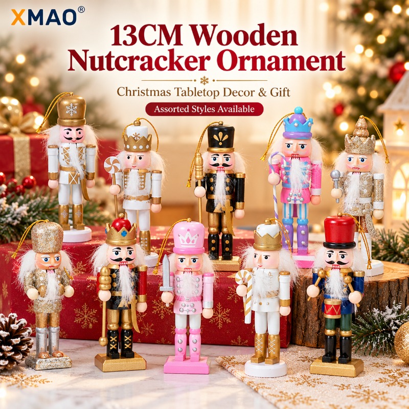 13CM Glitter Wooden Nutcracker - Nutcracker Figurine recension och pris