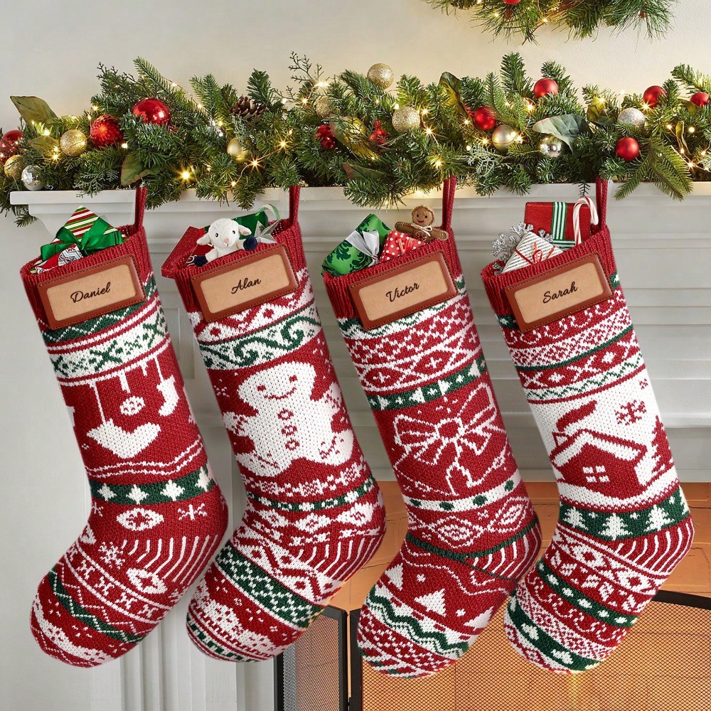 Christmas Stockings Knitted 18 - Christmas Stocking Hanging recension och pris